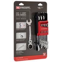 467bfjp10pb Facom 467BF Series 10-Piece Spanner Set, 8 → 19 mm, Chrome Vanadium Steel
