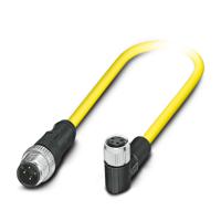 1406219 Phoenix Contact Female 4 way Straight Plug M12 to Male 4 way Angled Socket M8 Sensor Actuator Cable, 0.5 m