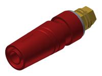 972357701 Hirschmann Test & Measurement Red Female Banana Socket, 4 mm Connector, M4 Thread Termination, 32A, 1000V ac/dc, Gold