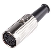 491-229 RS PRO 7 Pole Din Socket, 1A, 100 V ac, Push Lock, Female, Cable Mount