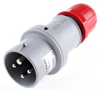 2131636rv Scame IP44 Red Cable Mount 3P + E Industrial Power Connector Adapter Plug, Rated At 16A, 415 V,With Phase Inverter