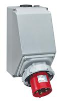 5-556-19 Legrand IP67 Red Wall Mount 3P + N + E Right Angle Industrial Power Plug, Rated At 125A, 415 V
