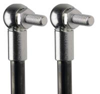 ssv1080800004 Camloc Steel Gas Strut, with Ball & Socket Joint, 660.0mm Extended Length, 300.0mm Stroke Length