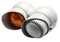 142-129 RS PRO Amber Sounder Beacon, 24 Vac/Vdc, IP66, Screw/Bracket Mount, 105dB at 1 Metre