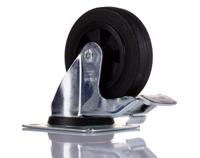 3842259790 Bosch Rexroth M8 Thread Rubber Castor Wheels, 10mm Groove