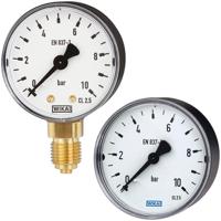 9083855 WIKA G 1/4 Analogue Pressure Gauge 40bar Back Entry 50mm Outside Diameter