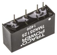 tma-0512s TRACOPOWER TMA DC-DC Converter, 12V dc/ 80mA Output, 4.5 → 5.5 V dc Input, 1W, Through Hole, +85°C Max Temp