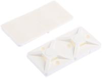151-28705-mb3a-pa66-wh HellermannTyton Self Adhesive Natural Cable Tie Mount 19 mm x 19mm, 4.1mm Max. Cable Tie Width