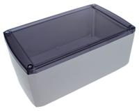 csactt001 CAMDENBOSS 1102 Series Grey ABS Enclosure, IP54, Transparent Lid, 90 x 50 x 35mm