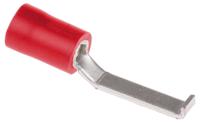 534-373 RS PRO Hooked Insulated Crimp Blade Terminal 17.1mm Blade Length, 0.5mm² to 1.5mm², 22AWG to 16AWG, Red