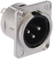 nc3mdl1 Neutrik Panel Mount XLR Connector, Male, 50 V, 3 Way, Silver over Nickel Plating