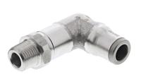 3809-06-10 Legris LF3800 Series Elbow Threaded Adaptor, R 1/8 Male to Push In 6 mm, Threaded-to-Tube Connection Style