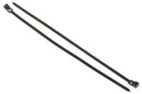 811-1802 RS PRO Cable Tie, Releasable, 250mm x 4.5 mm, Black Nylon, Pk-100