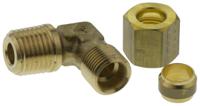 0109-08-13 Legris Brass Pipe Fitting, 90° Compression Elbow, Male R 1/4in to Female 8mm