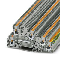 3213960 Phoenix Contact  PTI 2.5-PE/L/TG Series Grey, 4mm², Triple-Level, Push In Termination