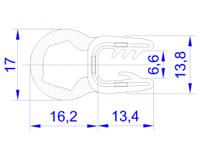 727-6061 RS PRO Black EPDM  Edging Strip, 20m