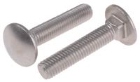 122-4437 Plain Stainless Steel Coach Bolt, M10 x 50mm