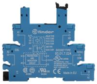 93017024 Finder 93 5 Pin 6→24V dc DIN Rail Relay Socket, for use with 34.81, 34.51 Series Relay