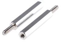 htsb-m3-30-5-2 Essentra Standoff, M3 Thread, 30mm Body, Brass, Male/Female