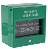 741-8287 RS PRO Green Emergency exit unlocking box, Break Glass Operated, Indoor, Mains-Powered