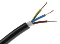 902-8296 RS PRO NYY-J 1.5 mm² 3 Core Power Cable, Black PVC, 50m