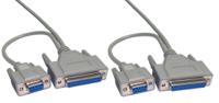 182-8825 RS PRO Female 9 Pin D-sub, 25 Pin D-sub to Female 9 Pin D-sub, 25 Pin D-sub Serial Cable, 2.5m PVC