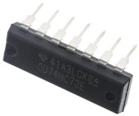 cd74hc73e Texas Instruments CD74HC73E Dual JK Type Flip Flop IC, 14-Pin PDIP