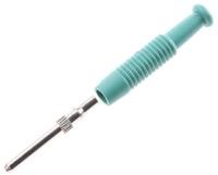 973509104 Hirschmann Test & Measurement Green Male Banana Plug, 2mm Connector, Solder Termination, 6A, 60V dc, Nickel Plating