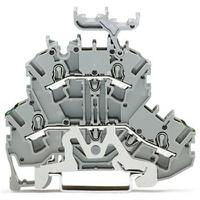 2002-2257 WAGO  TOPJOB S Series Grey, 2.5mm², 2-Level, Push In Termination, ATEX, CSA, IECEx