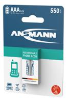 5035523 Ansmann MaxE NiMH Rechargeable AAA Battery, 550mAh, 1.2V