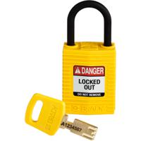 150181 Brady LOTO-100 Key Weatherproof Nylon, Plastic Padlock, 4.72mm Shackle, 32.00mm Body