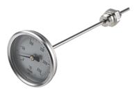 6080020180-834-847-6-104-26-26-200000 Jumo Immersion Dial Thermometer 0 → +250 °C, 608002/0180-834-847-6-104-26-26-200/000