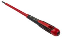 be-8230s Bahco Slotted  Screwdriver, 3.5 x 0.6 mm Tip, 100 mm Blade, VDE/1000V, 203 Overall