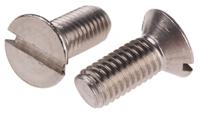 914-1911 RS PRO Slot M8 Countersunk A4 316 Stainless Steel Machine Screws DIN 963 x 20.0mm