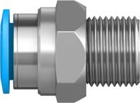 qs-38-12 Festo QS Series Straight Threaded Adaptor, R 3/8 Male to Push In 12 mm, Threaded-to-Tube Connection Style, 153009