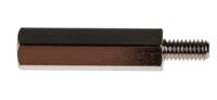 806-6724 RS PRO Standoff, M4 x M4 Thread, 25mm Body, Brass, Male/Female, 8mm Stud