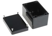 190-1866 RS PRO Black Fibreglass Reinforced Polyester Enclosure, IP66, 110 x 75 x 75mm