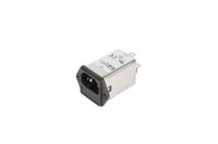 fcss06sfr XP Power 6A, 264 V ac Male Screw IEC Inlet Filter FCSS06SFR, Faston 1 Fuse