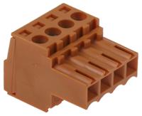 1597380000 Weidmuller, 3.5mm Pitch, BL, 4 Way, Pluggable Terminal Block, Plug, Cable Mount, Screw Down Termination,