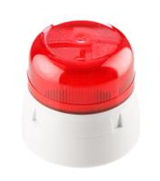 qbs-0052 Klaxon Flashguard QBS Series Red Flashing Beacon, 12 V dc, 24 V dc, Surface Mount, Xenon Bulb
