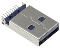 692112030100 Wurth Elektronik Right Angle, Through Hole, Plug Type A 3.0 USB Connector