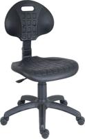 625-806 RS PRO Black Polyurethane Operator Chair, 100kg Weight Capacity