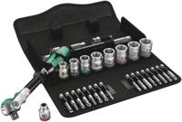 05004046001 Wera 29-Piece Metric 3/8 in Standard Socket/Bit Set with Ratchet, 6 point; Hex Bit; Phillips Bit; Pozidriv Bit; Slotted