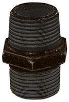 770280102 Georg Fischer Black Oxide Malleable Iron Fitting Hexagon Nipple, Male BSPT 1/4in to Male BSPT 1/4in