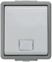5ta4710 Siemens Grey Rocker Light Switch, 1 Way, 1 Gang, Delta