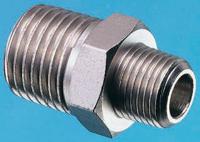 0900-00-27 Legris LF3000 Series Straight Threaded Adaptor, R 3/4 Male to R 3/4 Male, Threaded Connection Style