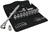 05004078001 Wera 28-Piece Metric 1/2 in Standard Socket/Bit Set with Ratchet, 6 point; Hex Bit; Phillips Bit; Torx Bit