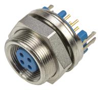 6-1437719-9 TE Connectivity Circular Connector, 4 Contacts, Panel, Subminiature Connector, Socket, Female, IP65, TRIAD 01 Series