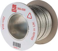 365-559 RS PRO Braided Wire, 24 x 12 x 0.20 mm, 25m, 90 A, BS4109