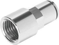 npqh-d-g14f-q6-p10 Festo NPQH Series Straight Threaded Adaptor, G 1/4 Female to Push In 6 mm, Threaded-to-Tube Connection Style, 578356